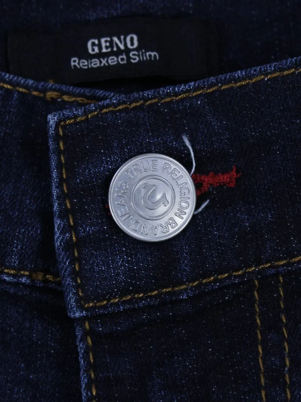 True Religion Geno Slim Straight Jeans - Dark‎ Wash - NWT - Size 36